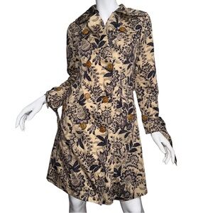 Roksanda Ilincic Beige Floral Double Breasted Trench Coat‎ Quiet Luxury Heritage